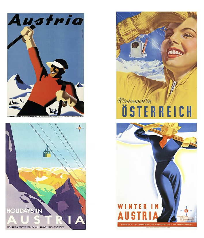 Poster Wintersport in Österreich