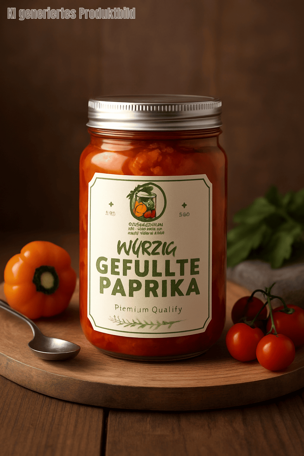Gefüllte Paprika und frisches Gemüse (1) (2)